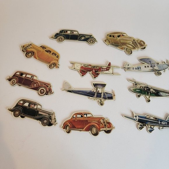 B Shackman Old Time Autos and Planes Hanging Christmas Ornaments Set of 11 - Picture 1 of 4